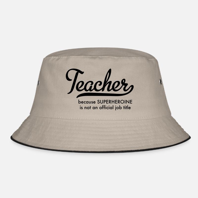 Lehrerin - Bucket Hat - Khaki/Schwarz