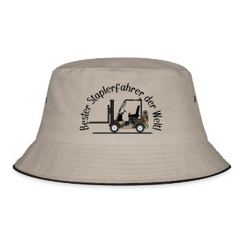 Staplerfahrer Armee bester Staplerfahrer der Welt - Bucket Hat - Khaki/Schwarz - Vorne