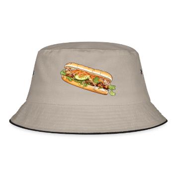 Banh Mi Sandwich - Bucket Hat - khaki/black - Front