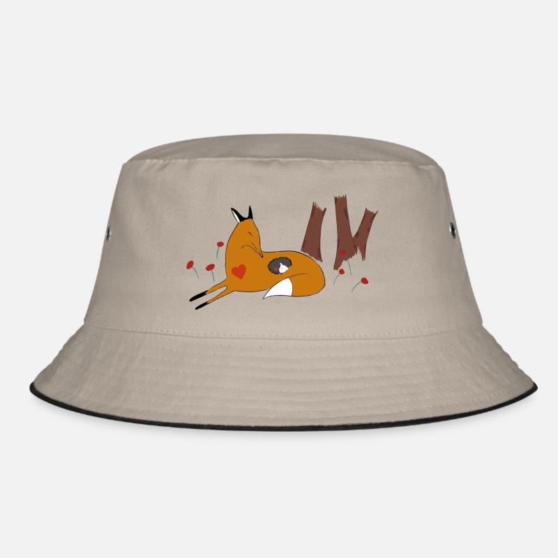 Fox and hedgehog Bucket Hat