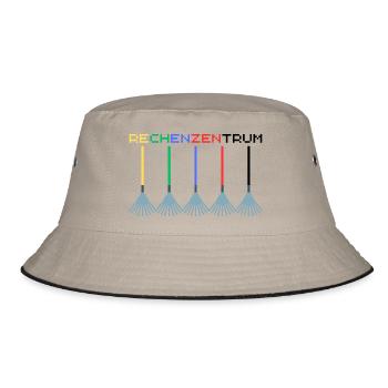Rechenzentrum IT Admin Nerd Informatik - Bucket Hat - Khaki/Schwarz - Vorne