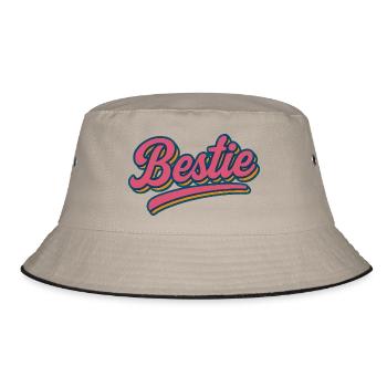Bestie - Bucket Hat - Khaki/Schwarz - Vorne