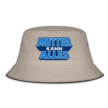 Mother can do everything Motif in blue - Bucket Hat - khaki/black - Front