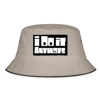i do it anyways - Bucket Hat - Khaki/Schwarz - Vorne