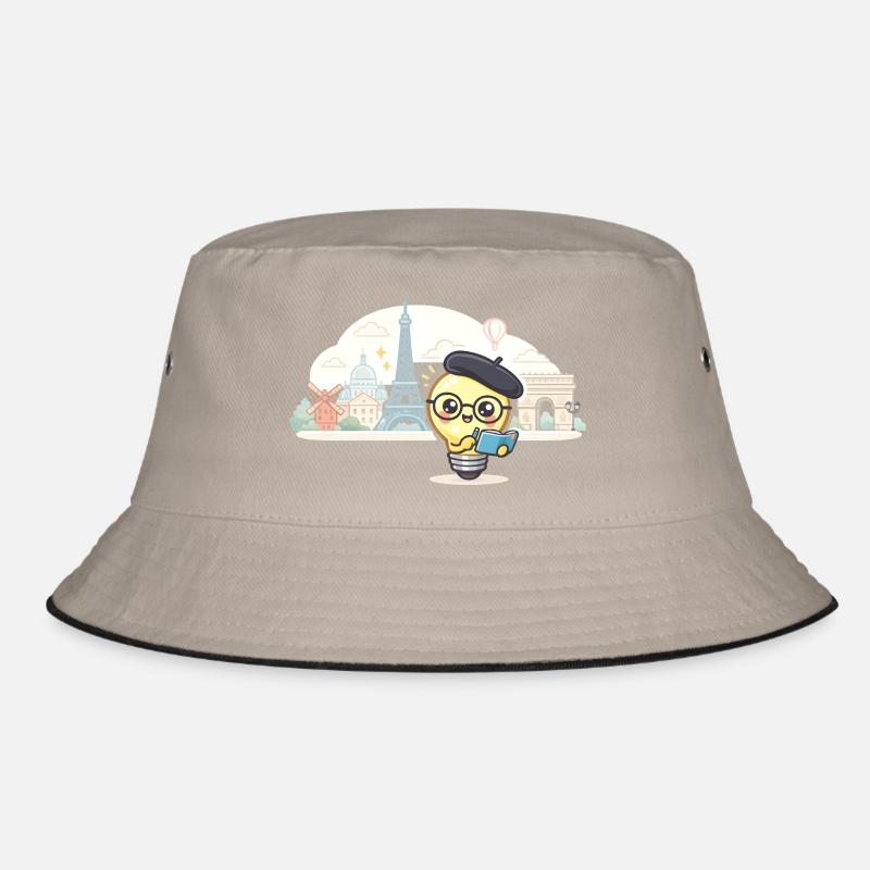 Parisian Lightbulb Scholar Bucket Hat