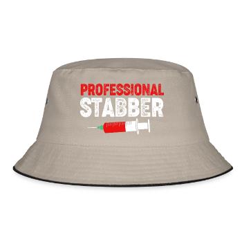 Phlebotomist Nurse Nurse Blood Sampling - Bucket Hat - khaki/black - Front