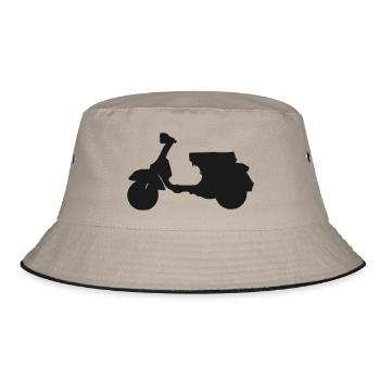 Großer Roller by designflash.de - Bucket Hat - Khaki/Schwarz - Vorne