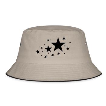 Stars Stars - Bucket Hat - khaki/black - Front