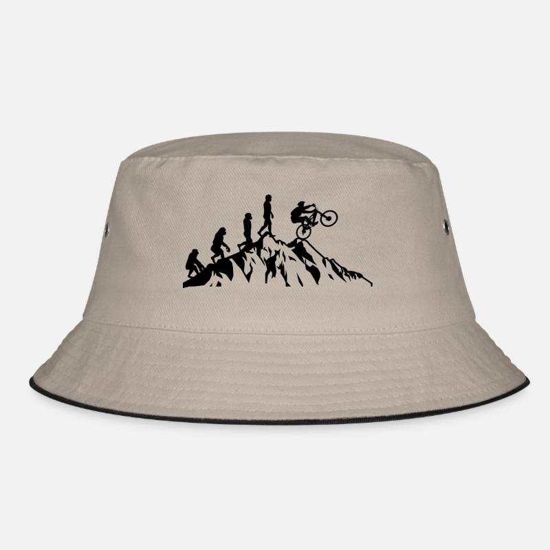 Evolution des Fahrradfahrens Mountainbiking MTB Bucket Hat