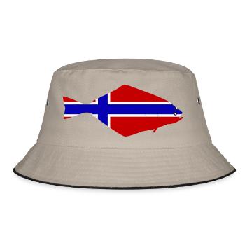 Heilbutt_Norwegen - Bucket Hat - Khaki/Schwarz - Vorne