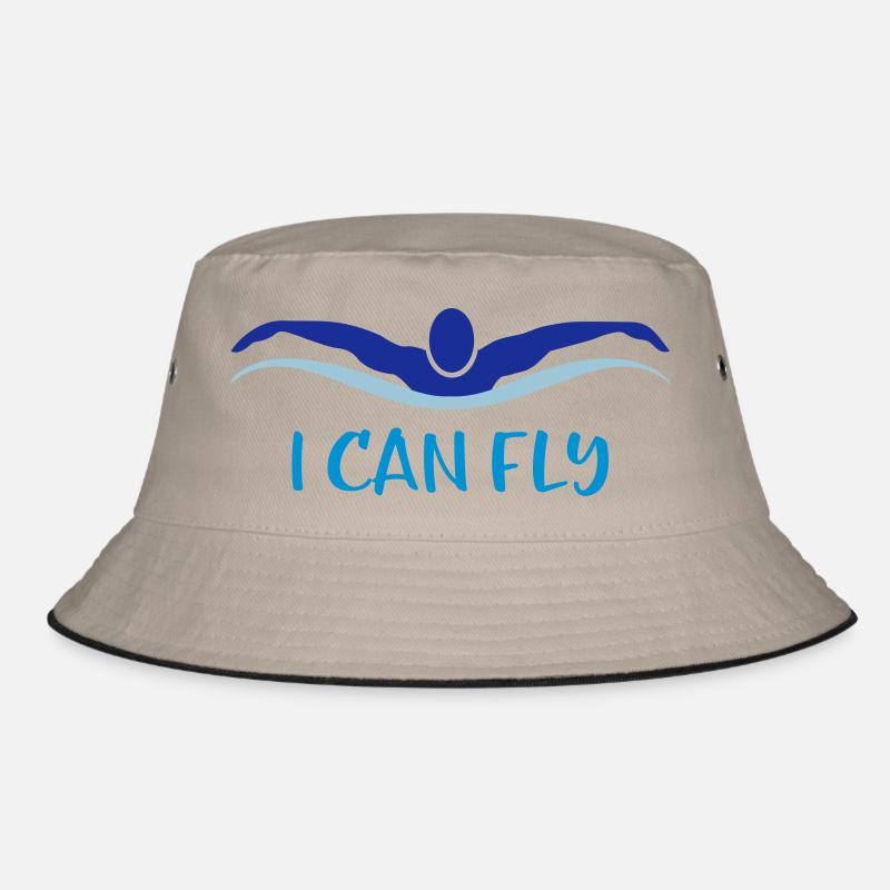 swim - Bucket Hat - khaki/black