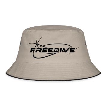 Freedive - Bucket Hat - khaki/black - Front