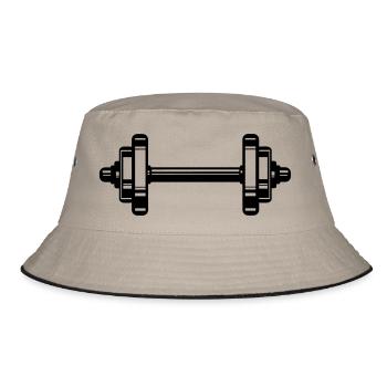 dumbbell - Bucket Hat - khaki/black - Front