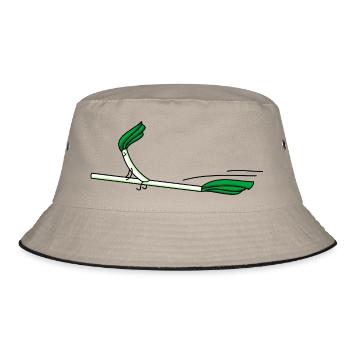 by starting - Bucket Hat - khaki/black - Front