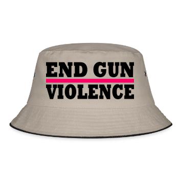 End gun violence - Bucket Hat - khaki/black - Front