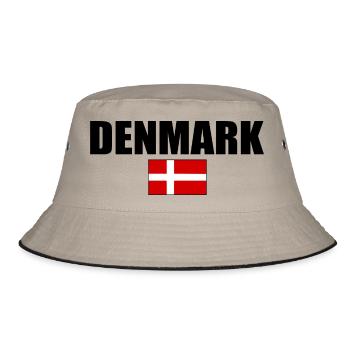 Dänemark - Bucket Hat - Khaki/Schwarz - Vorne