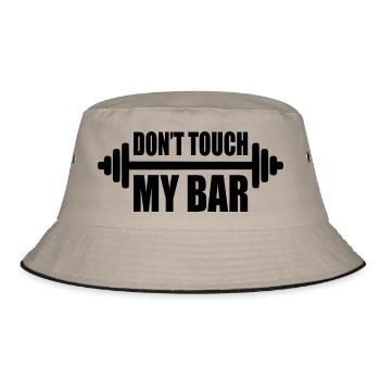 dont touch my bar - Bucket Hat - khaki/black - Front