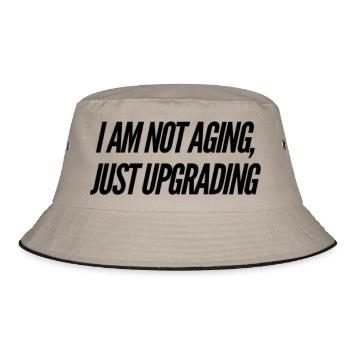 Geburtstagsgeschenk Idee - Bucket Hat - Khaki/Schwarz - Vorne