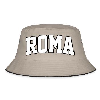 Roma logo: Collegiate design with Italian style - Bucket Hat - khaki/black - Front