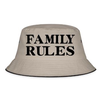 Family Rules - Bucket Hat - khaki/black - Front