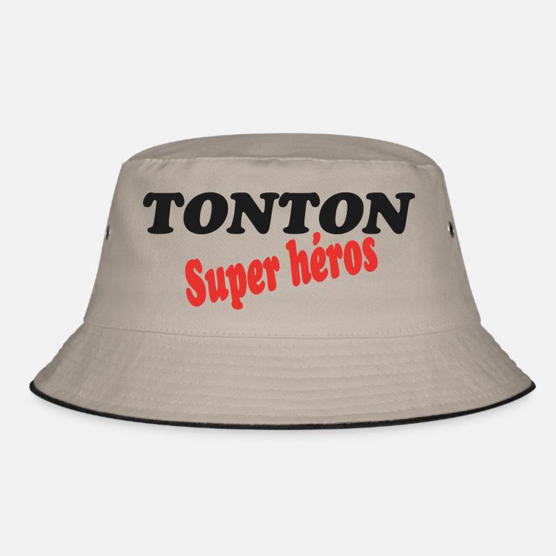 Onkel Superheld - Bucket Hat - Khaki/Schwarz