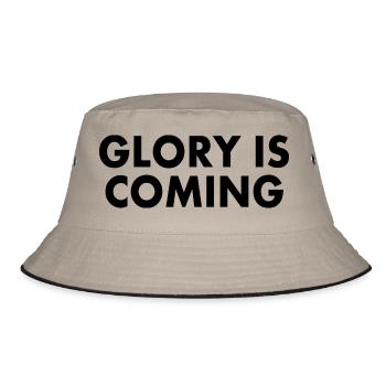 Glory is coming - Bucket Hat - khaki/black - Front