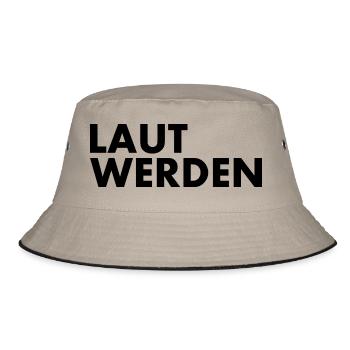 Laut werden - Bucket Hat - Khaki/Schwarz - Vorne