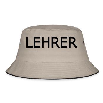 Lehrer - Bucket Hat - Khaki/Schwarz - Vorne