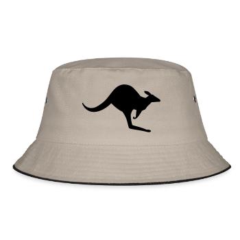 Australian Kangaroo - Bucket Hat - khaki/black - Front