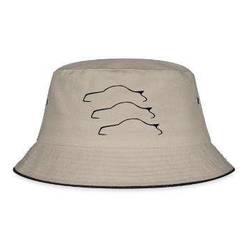 Auto - Bucket Hat - Khaki/Schwarz - Vorne
