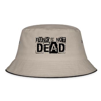 Punk is not dead - Bucket Hat - Khaki/Schwarz - Vorne
