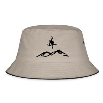 Ski Freestyler - Bucket Hat - Khaki/Schwarz - Vorne