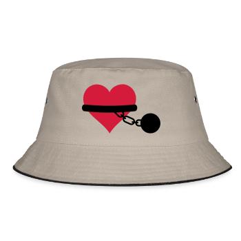 chained heart - Bucket Hat - khaki/black - Front