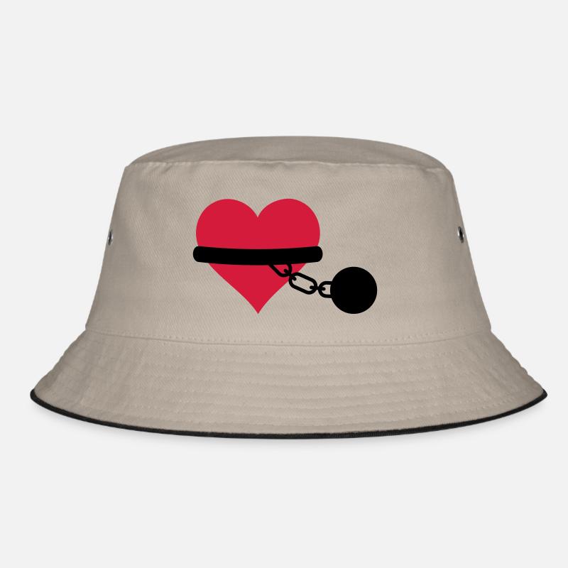 chained heart Bucket Hat