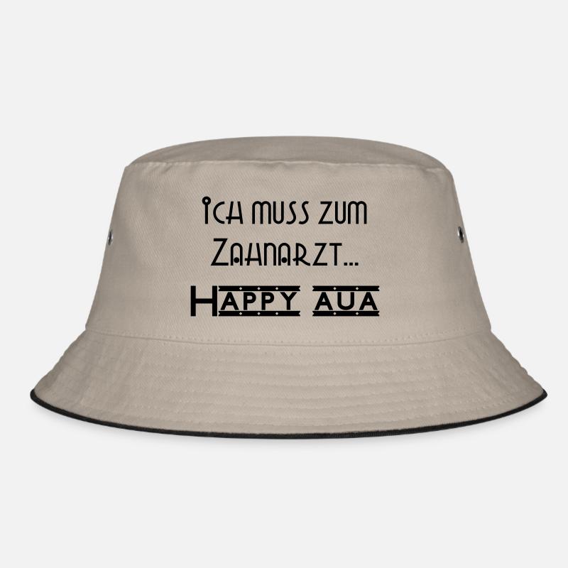 lustiger Spruch - Zahnarzt - Bucket Hat - Khaki/Schwarz