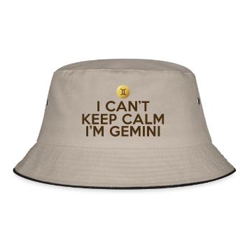 Star sign Gemini / Zodiac Gemini - Bucket Hat - khaki/black - Front