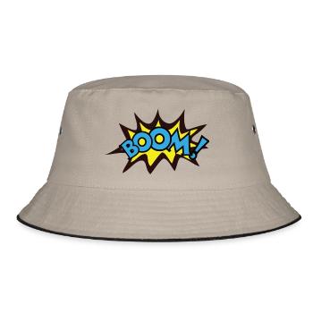 Boom! - Bucket Hat - khaki/black - Front
