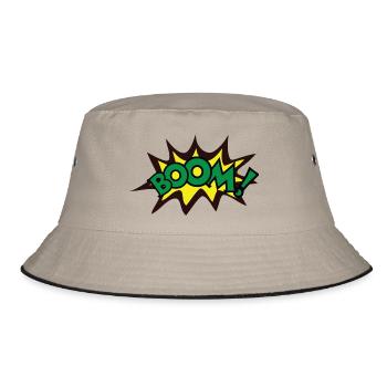 Boom! - Bucket Hat - khaki/black - Front
