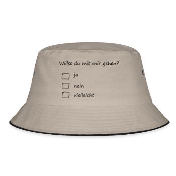 willststdumitmirgehen - Bucket Hat - khaki/black - Front