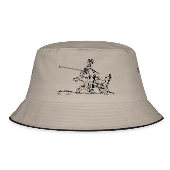 Knight Knight Sword Swords Armor8 - Bucket Hat - khaki/black - Front