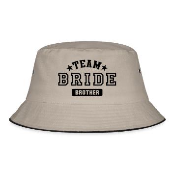 team bride brother - Bucket Hat - khaki/black - Front