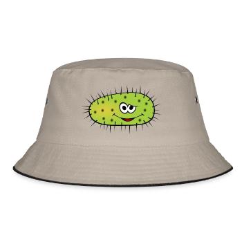 Green Bacteria Monster - Bucket Hat - khaki/black - Front