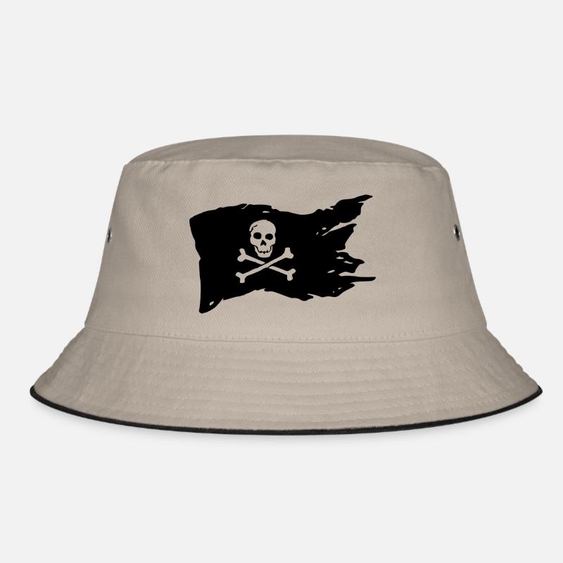 Drapeau Pirate Drapeau Drapeau Pirate Skull Ship - Bob - kaki/noir