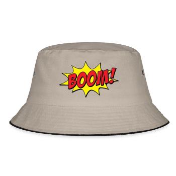 Boom! - Bucket Hat - Khaki/Schwarz - Vorne