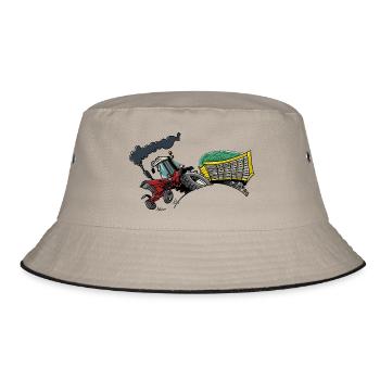 0714 IH745XL with cart - Bucket Hat - khaki/black - Front
