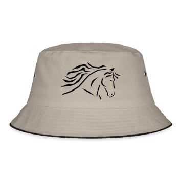 Iphone 4/4s case - Bucket Hat - khaki/black - Front