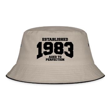 aged to perfection established 1983 (de) - Bucket Hat - Khaki/Schwarz - Vorne