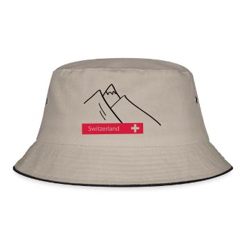 Switzerland Switzerland Alps mountains - Bucket Hat - khaki/black - Front