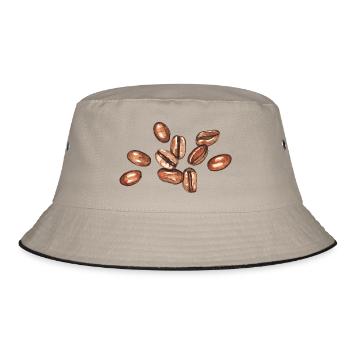 coffee beans - Bucket Hat - khaki/black - Front