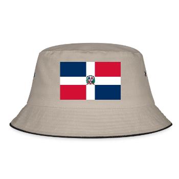 Drapeau de la République dominicaine - Bob - kaki/noir - Devant